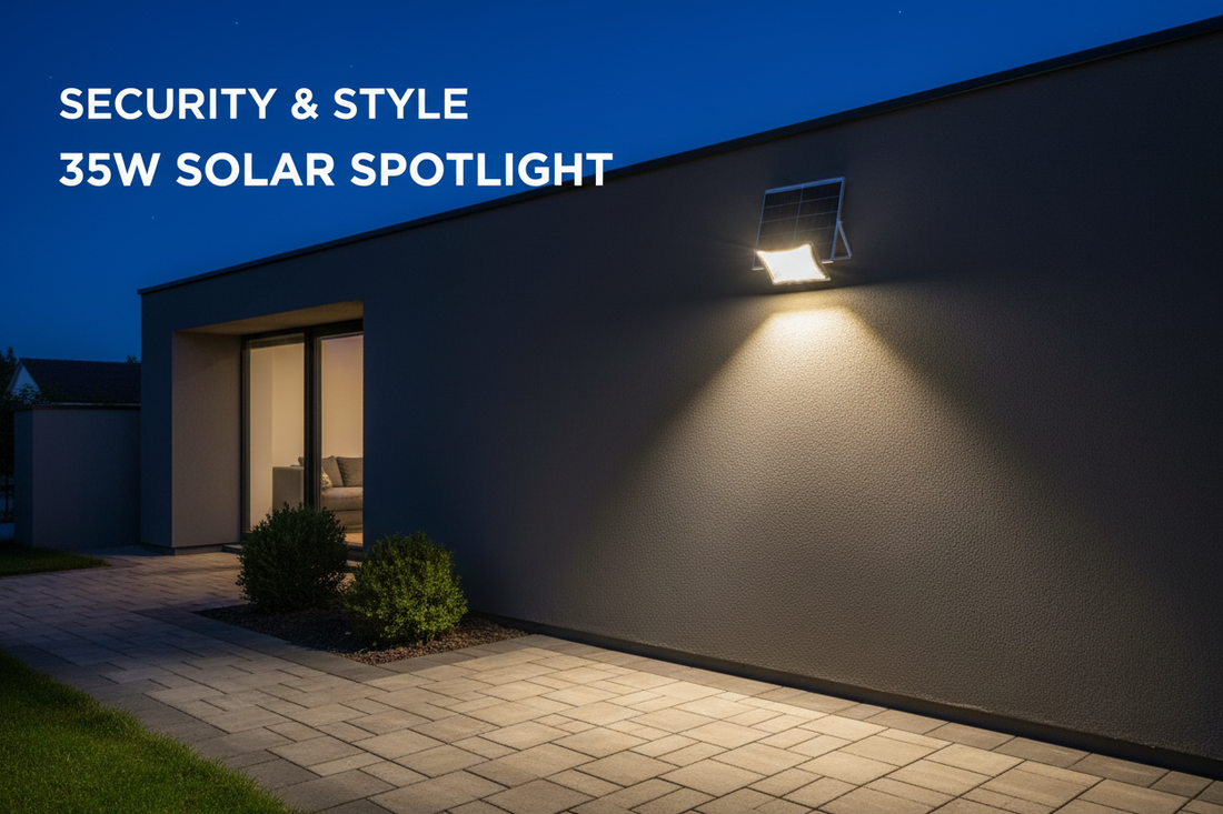 35W Solar Spotlight: The Ultimate High-Power LED Outdoor Security Solution for Your Property