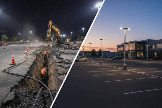 Cost Showdown: Trenching Wired Grid Lighting vs. Off-Grid Solar Lighting