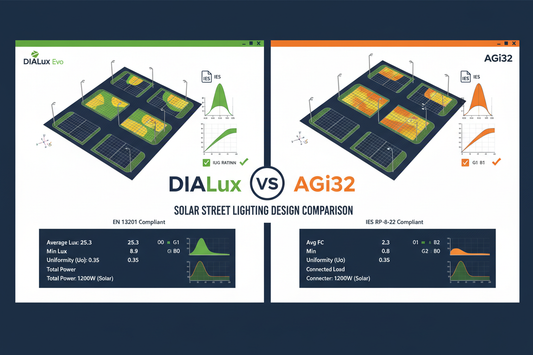 DIALux vs AGi32: Photometric Software Comparison for Solar Street Light Design