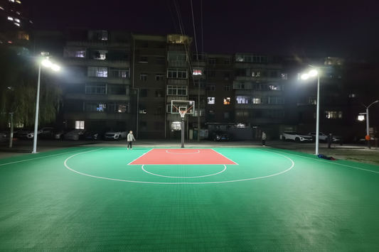 Basketball Court Solar Lighting: High-Power LED Solution with External Battery