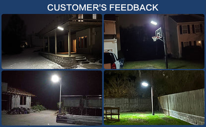 1600W BMW-Style Solar Street Light – 1152 LEDs, 30W Panel, 16-24H Runtime, 360㎡ Coverage