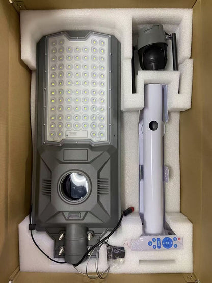 600W Solar CCTV Camera System: 4MP Ball, Auto Tracking, 340° Pan, WiFi/4G, IP66