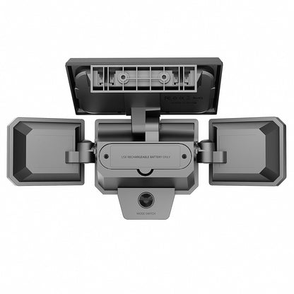3-Head 1500LM Solar Wall Light with Motion Sensor – High Efficiency & Replaceable Battery