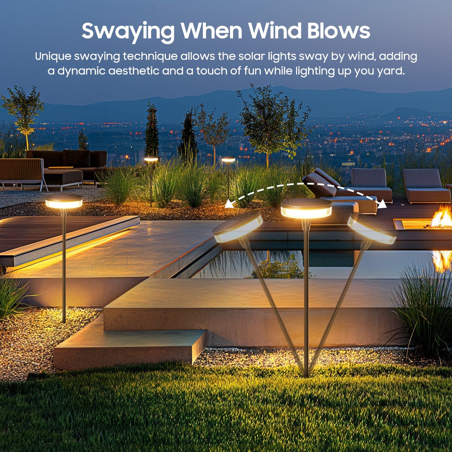 Solar Waterproof Lawn Lights - 12 Hours Warm Light