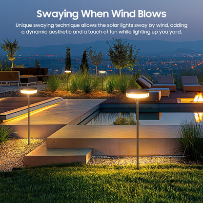 Solar Waterproof Lawn Lights - 12 Hours Warm Light