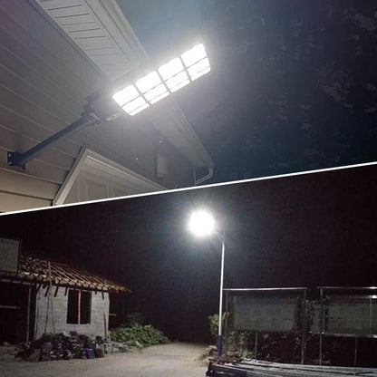 1600W BMW-Style Solar Street Light – 1152 LEDs, 30W Panel, 16-24H Runtime, 360㎡ Coverage