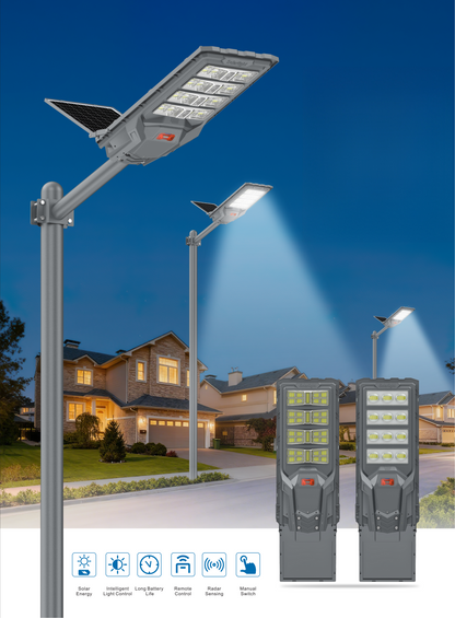 All-in-One Solar LED Street Light - Niumo Dual Panel Series DDS-500/600/700W