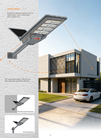 All-in-One Solar LED Street Light - Niumo Dual Panel Series DDS-500/600/700W
