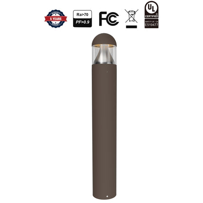 BD02 LED Bollard Light 24W - Commercial Outdoor Pathway Lighting | 3200 Lumens