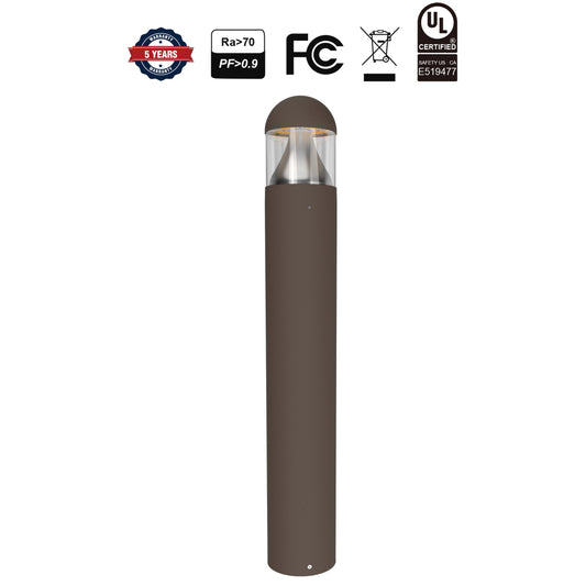 BD02 LED Bollard Light 24W - Commercial Outdoor Pathway Lighting | 3200 Lumens