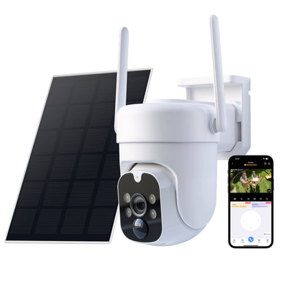 4MP Solar WiFi Security Camera - 100% Wire-Free with Two-Way Audio