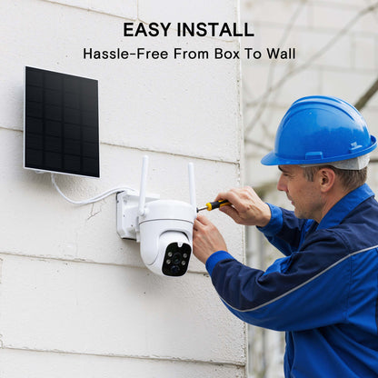 4MP Solar WiFi Security Camera - 100% Wire-Free with Two-Way Audio