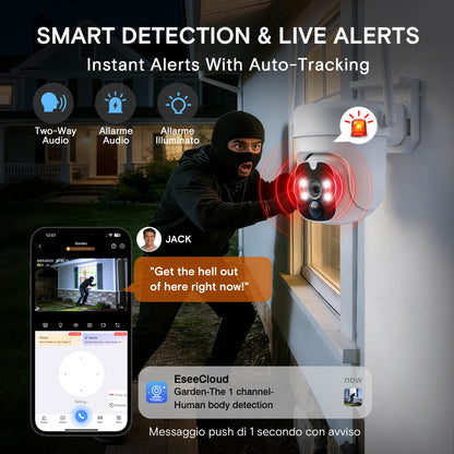 4MP Solar WiFi Security Camera - 100% Wire-Free with Two-Way Audio