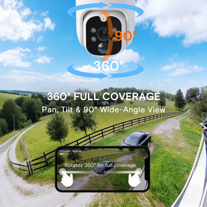 4MP Solar WiFi Security Camera - 100% Wire-Free with Two-Way Audio