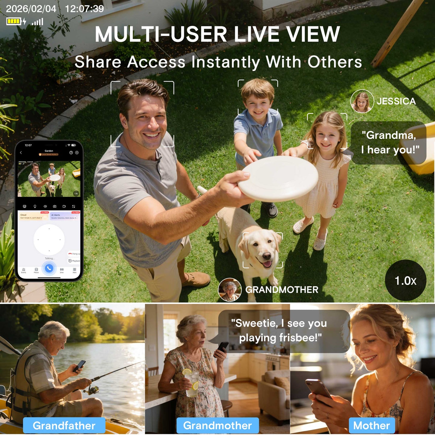 4MP Solar WiFi Security Camera - 100% Wire-Free with Two-Way Audio