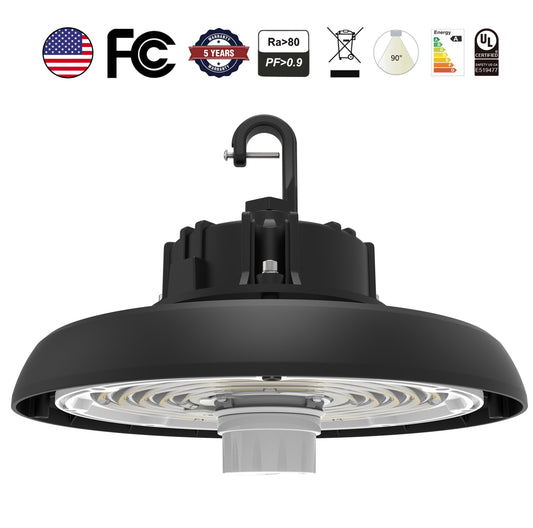 UFO07 LED High Bay Light - 150W/200W/300W Tunable - DLC 5.1 Premium - 140 LPW Industrial Warehouse Lighting