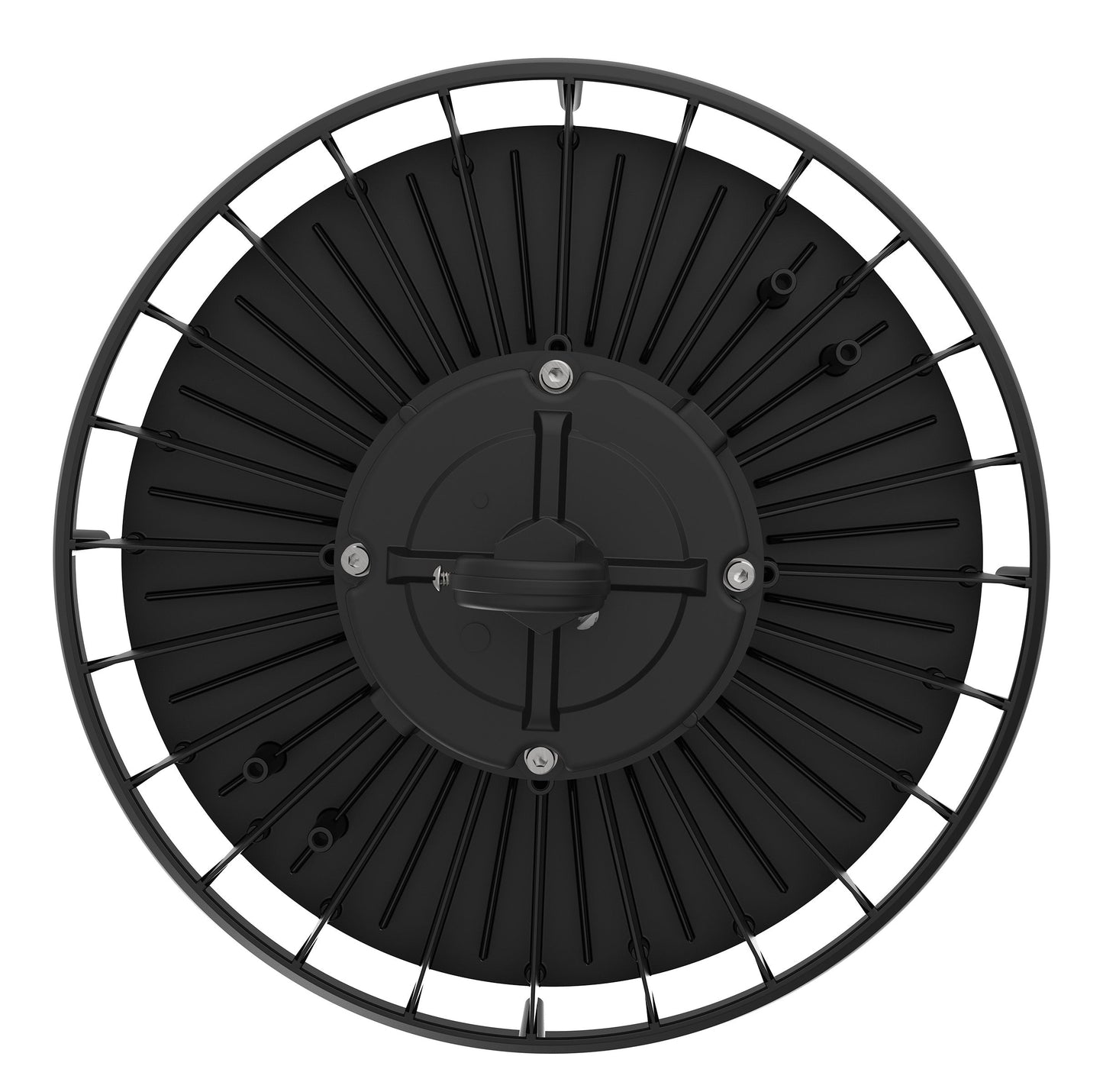 Black UFO07 LED High Bay Light - 150W 200W 240W Tunable - DLC 5.1 Premium - 150LPW - Industrial Warehouse Lighting