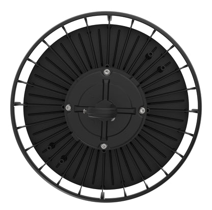 Black UFO07 LED High Bay Light - 150W 200W 240W Tunable - DLC 5.1 Premium - 150LPW - Industrial Warehouse Lighting