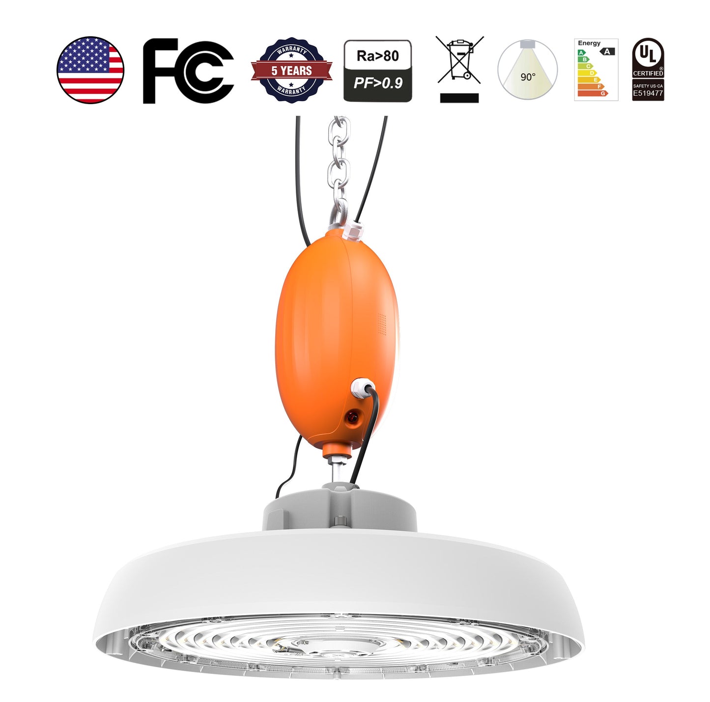 UFO07 LED High Bay Light - 150W 200W 240W Tunable - DLC 5.1 Premium - 150LPW - Industrial Warehouse Lighting