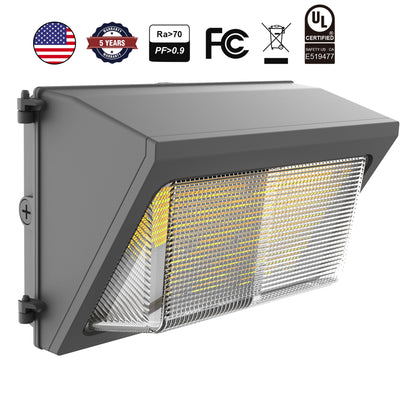 WK04 Series Half Cut Wall Pack - 40W-120W LED Outdoor Commercial Lighting