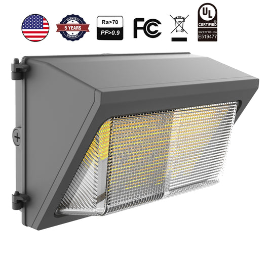 WK04 Series Half Cut Wall Pack - 40W-120W LED Outdoor Commercial Lighting