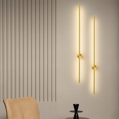 Rotatable Minimalist Long Strip Light Luxury Wall Lamp Simple Modern Living Room